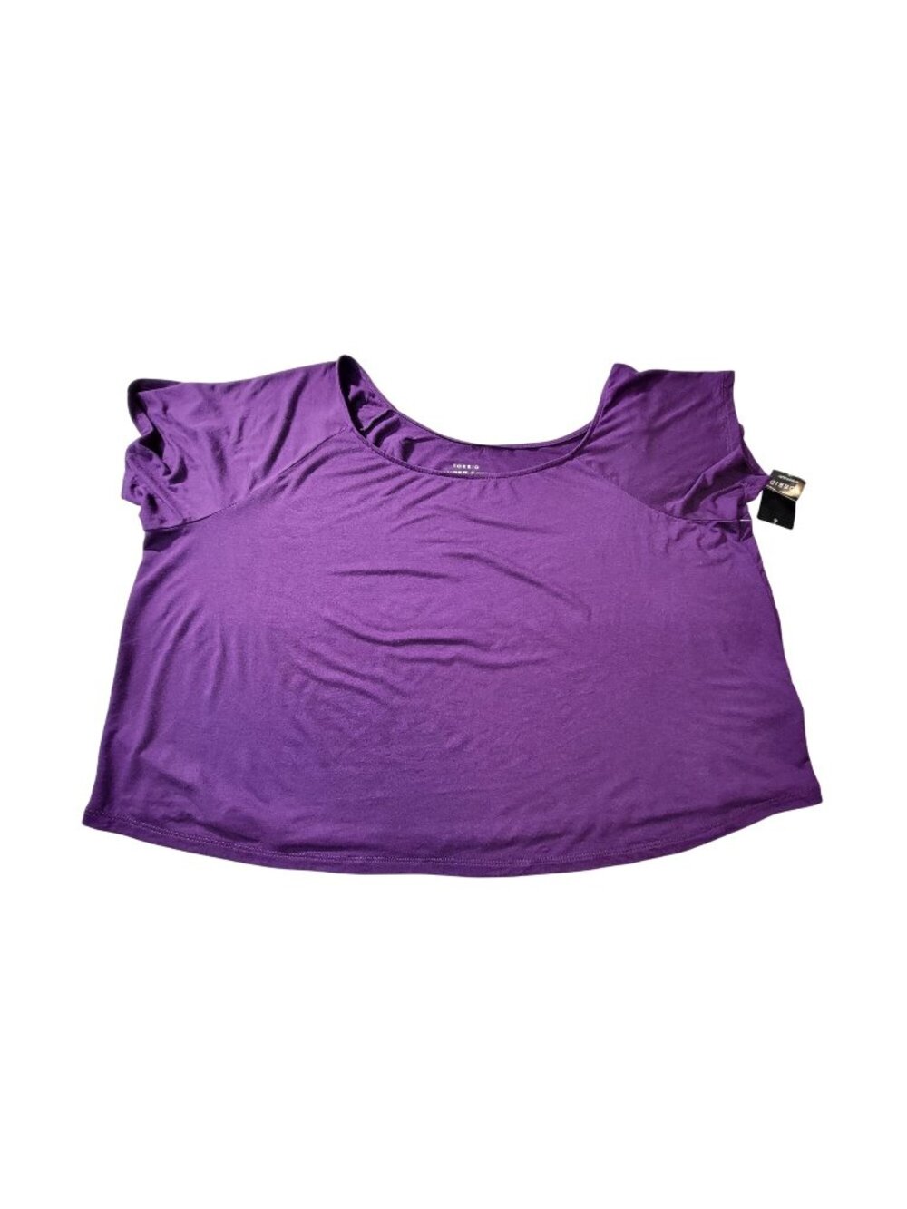 Torrid Super Soft Purple Knit Top   2 Flowy Scoop Neck Short Sleeve Lightweight